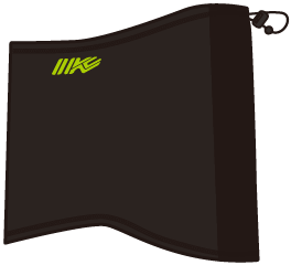 IK-882 3 LAYER WIND PROTECT HEAT NECK WARMER ブラック×ライム