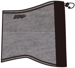 IK-882 3 LAYER WIND PROTECT HEAT NECK WARMER チャコール×ブラック