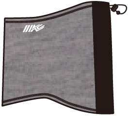 IK-882 3 LAYER WIND PROTECT HEAT NECK WARMER チャコール×ホワイト