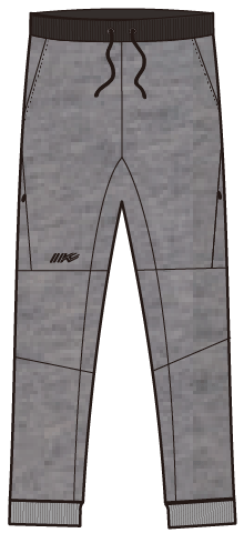 IK-881 3 LAYER WIND PROTECT HEAT PANTS (WIND BOUNCER) チャコール/ ブラック